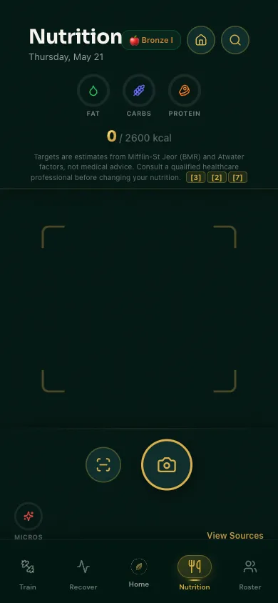 AuraLeaf Fuel pillar screen.